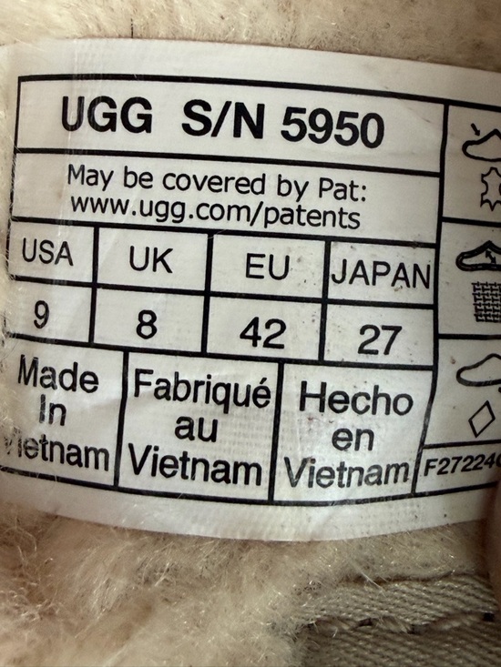 UGG Tasman Slippers Men\'s 9 Chestnut Suede Shearling Lined‎ Slip On 5950 main image 6